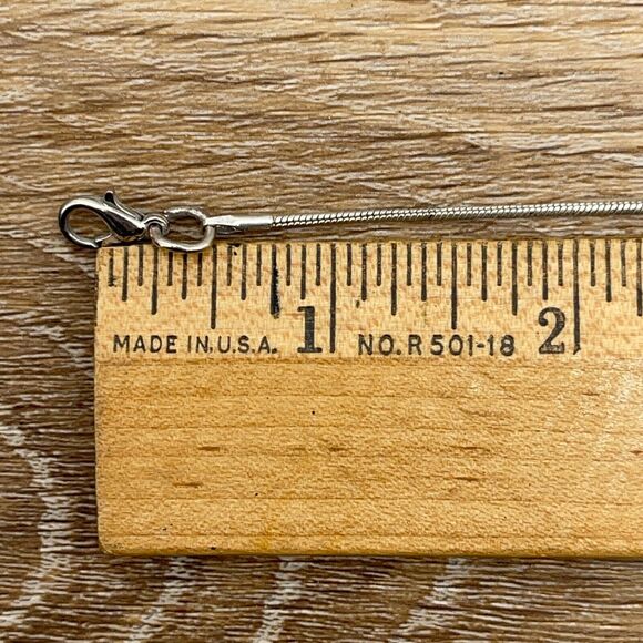 Silver Plated Snake Chain Necklace 18" Lobster Clasp Simple Layering Jewelry - Picture 4 of 5